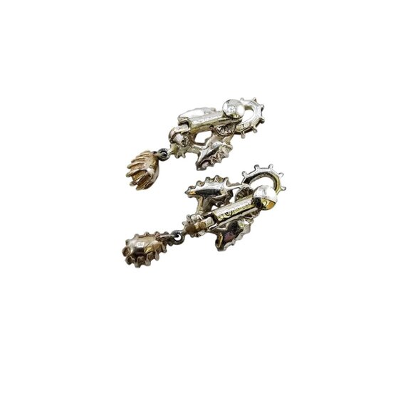 Vintage Signed Coro AB Style Clip Earrings (A503) - Picture 5 of 6